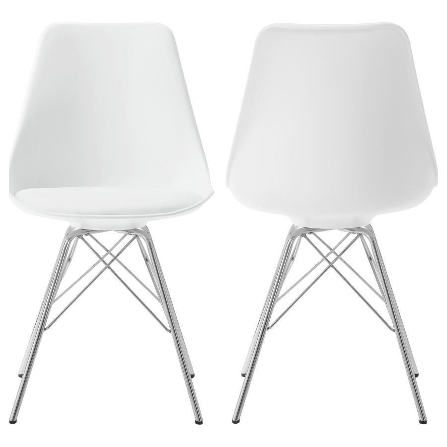Juniper - Polypropylene Dining Side Chair (Set of 2) - White Chair Set modern furniture Contempo Furniture