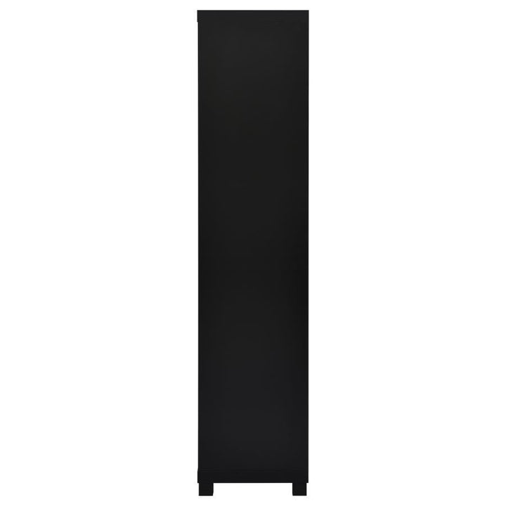 Jupiter - 3 - Shelf Engineered Wood Media Tower - Black Standard Bookcase modern furniture Contempo Furniture