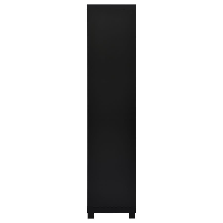 Jupiter - 3 - Shelf Engineered Wood Media Tower - Black Standard Bookcase modern furniture Contempo Furniture