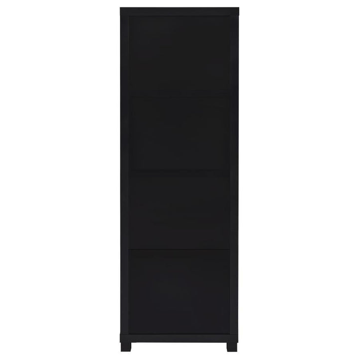 Jupiter - 3 - Shelf Engineered Wood Media Tower - Black Standard Bookcase modern furniture Contempo Furniture
