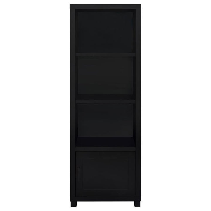 Jupiter - 3 - Shelf Engineered Wood Media Tower - Black Standard Bookcase modern furniture Contempo Furniture
