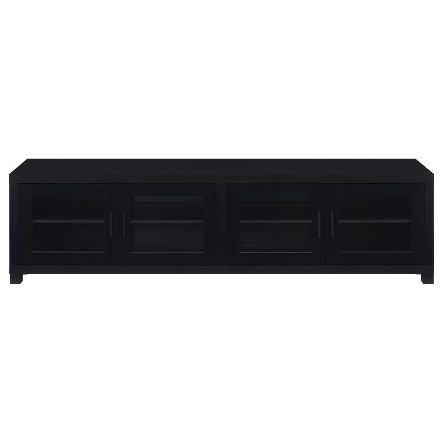 Jupiter - 4 Door Engineered Wood TV Stand - Black TV Stand modern furniture Contempo Furniture