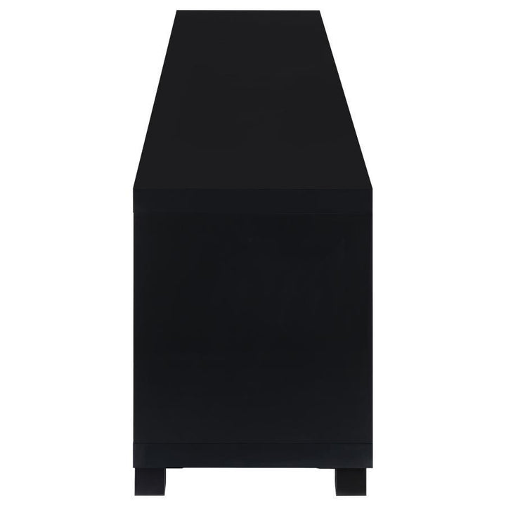 Jupiter - 4 Door Engineered Wood TV Stand - Black TV Stand modern furniture Contempo Furniture
