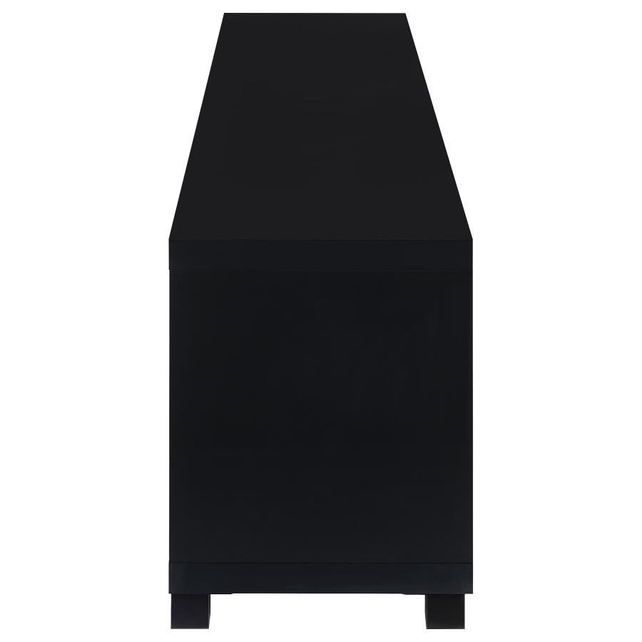 Jupiter - 4 Door Engineered Wood TV Stand - Black TV Stand modern furniture Contempo Furniture