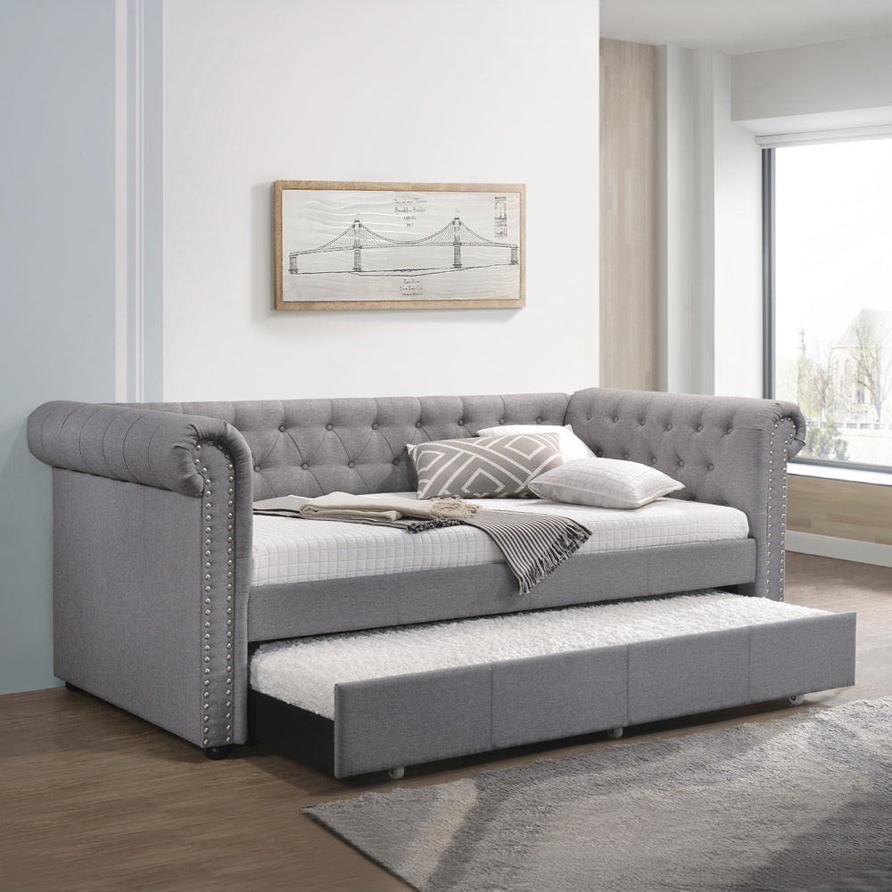Justice Twin Daybed with Trundle - Smoke Gray