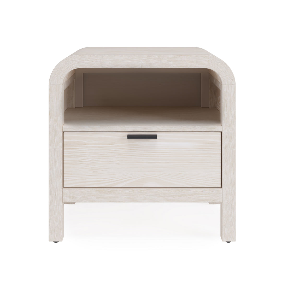 Modus Furniture Nknf81B Drake One Drawer One Shelf Usb Charging Nightstand In Sugar