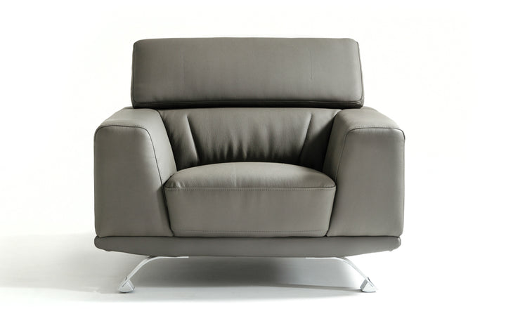 Brustle - Modern Dark Grey Eco-Leather Chair