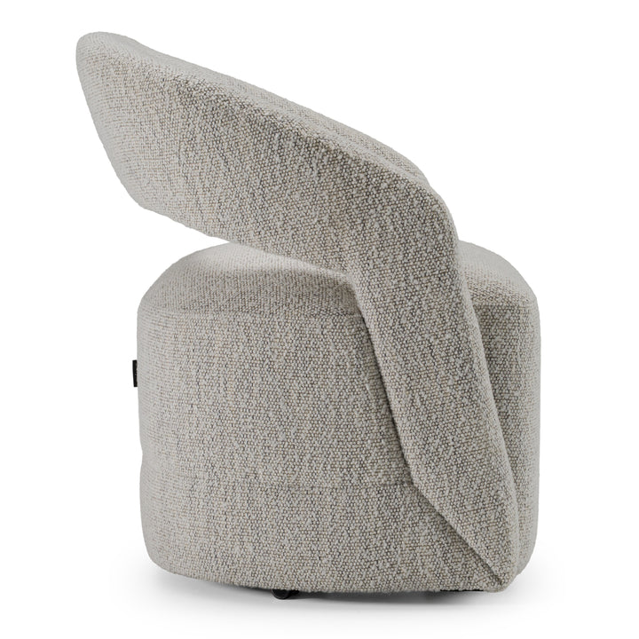 Kadoka - Modern Light Grey Fabric Dining Chair with Castor Wheels