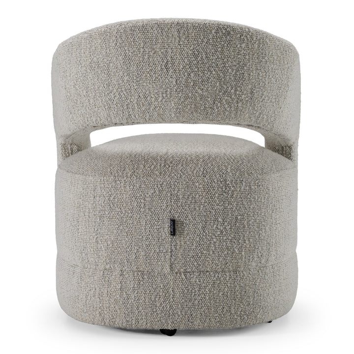 Kadoka - Modern Light Grey Fabric Dining Chair w/ Castor Wheels