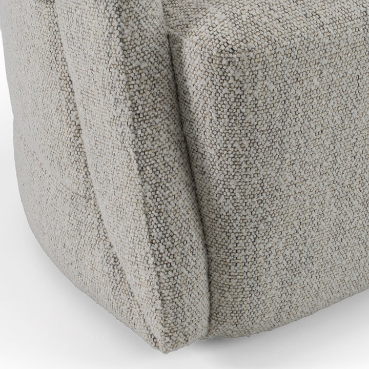 Kadoka - Modern Light Grey Fabric Dining Chair with Castor Wheels