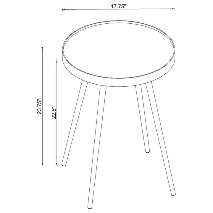 Kaelyn - 3 Piece Round Coffee And End Table Set - Gold Table Set modern furniture Contempo Furniture