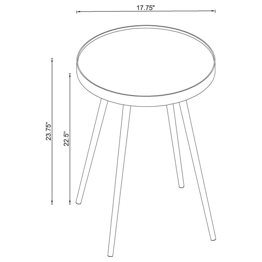 Kaelyn - 3 Piece Round Coffee And End Table Set - Gold Table Set modern furniture Contempo Furniture