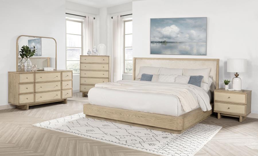 Kailani - 5 - Drawer Bedroom Chest Of Drawers - Beige Oak Accent Chest modern furniture Contempo Furniture