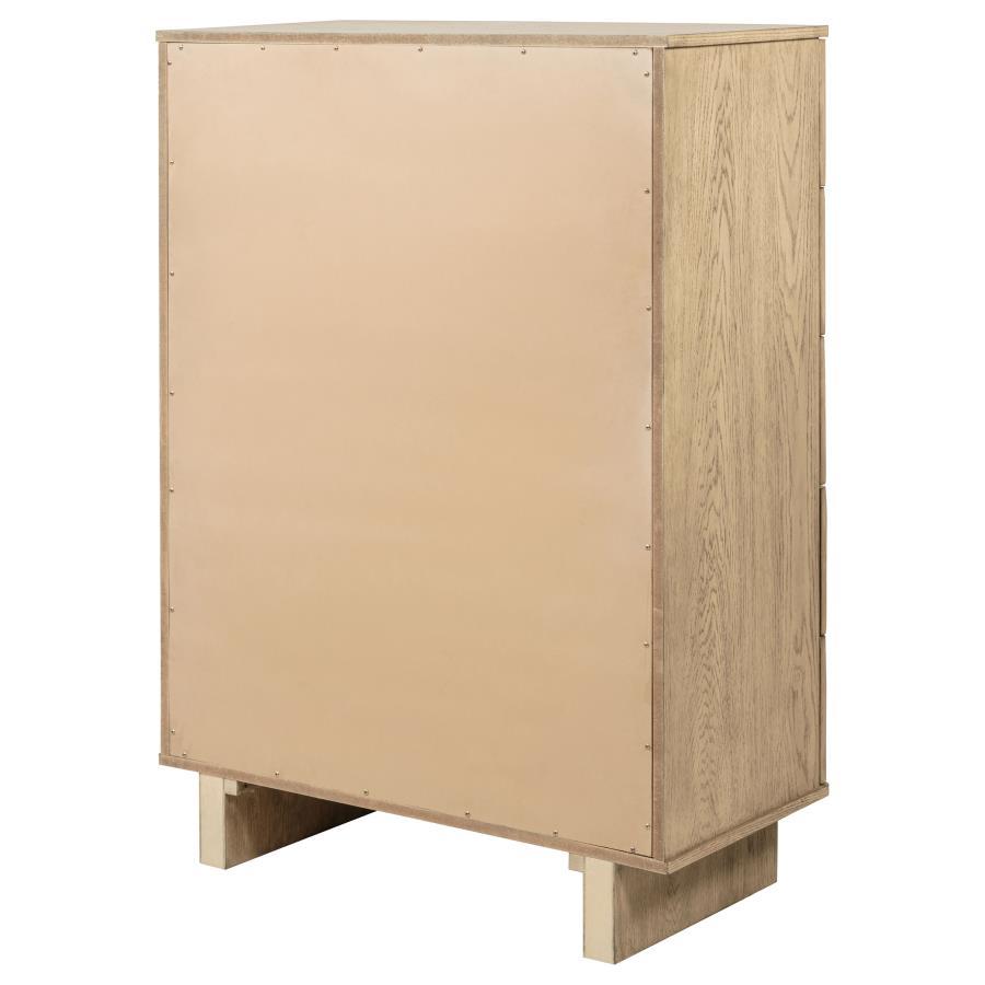 Kailani - 5 - Drawer Bedroom Chest Of Drawers - Beige Oak Accent Chest modern furniture Contempo Furniture
