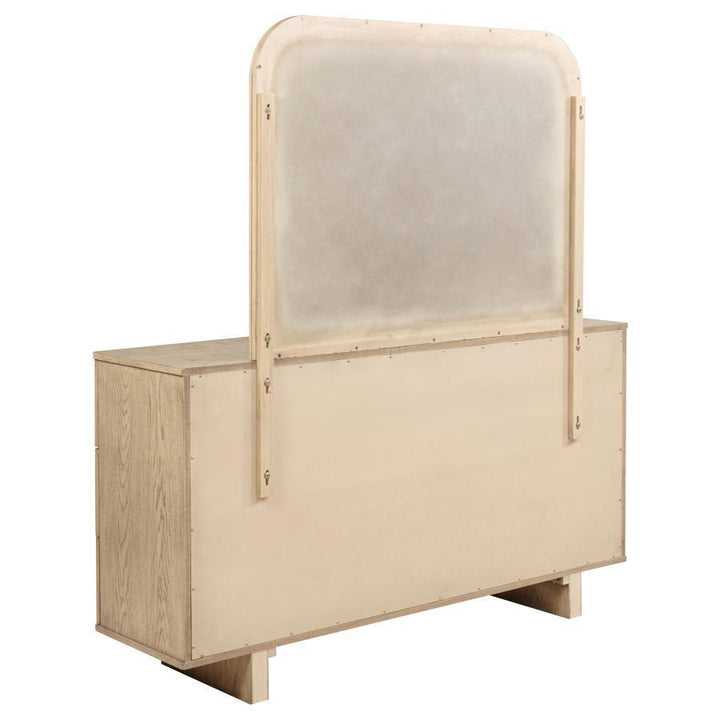 Kailani - 9 - Drawer Dresser And Mirror - Beige Oak Dresser &amp; Mirror modern furniture Contempo Furniture