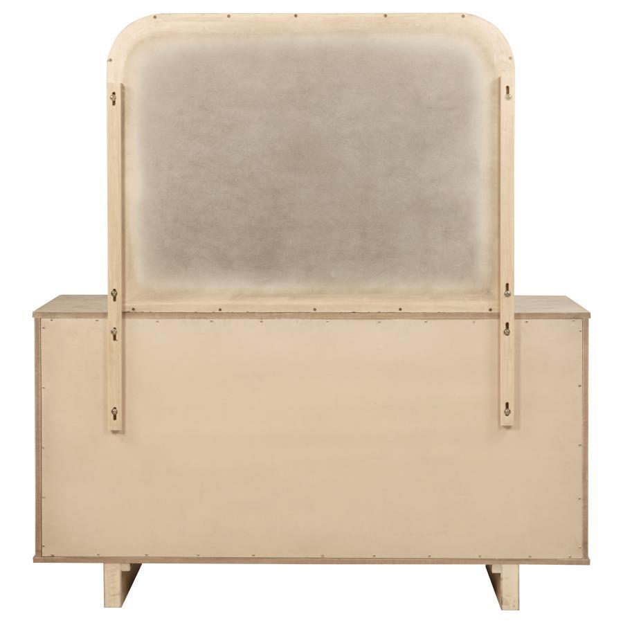 Kailani - 9 - Drawer Dresser And Mirror - Beige Oak Dresser & Mirror modern furniture Contempo Furniture