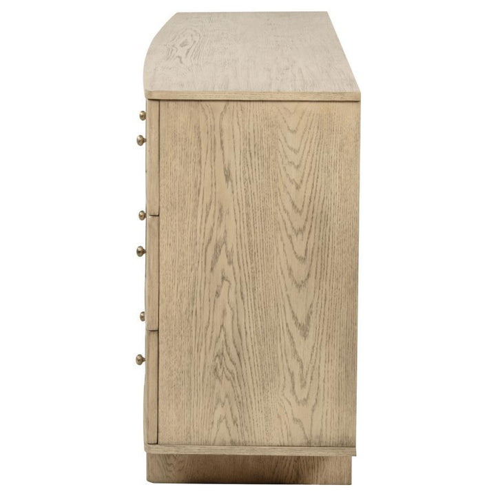 Kailani - 9 - Drawer Dresser Cabinet - Beige Oak Dressers modern furniture Contempo Furniture
