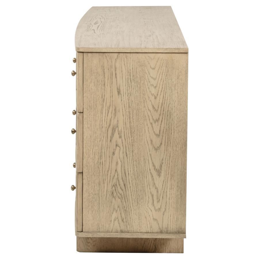 Kailani - 9 - Drawer Dresser Cabinet - Beige Oak Dressers modern furniture Contempo Furniture