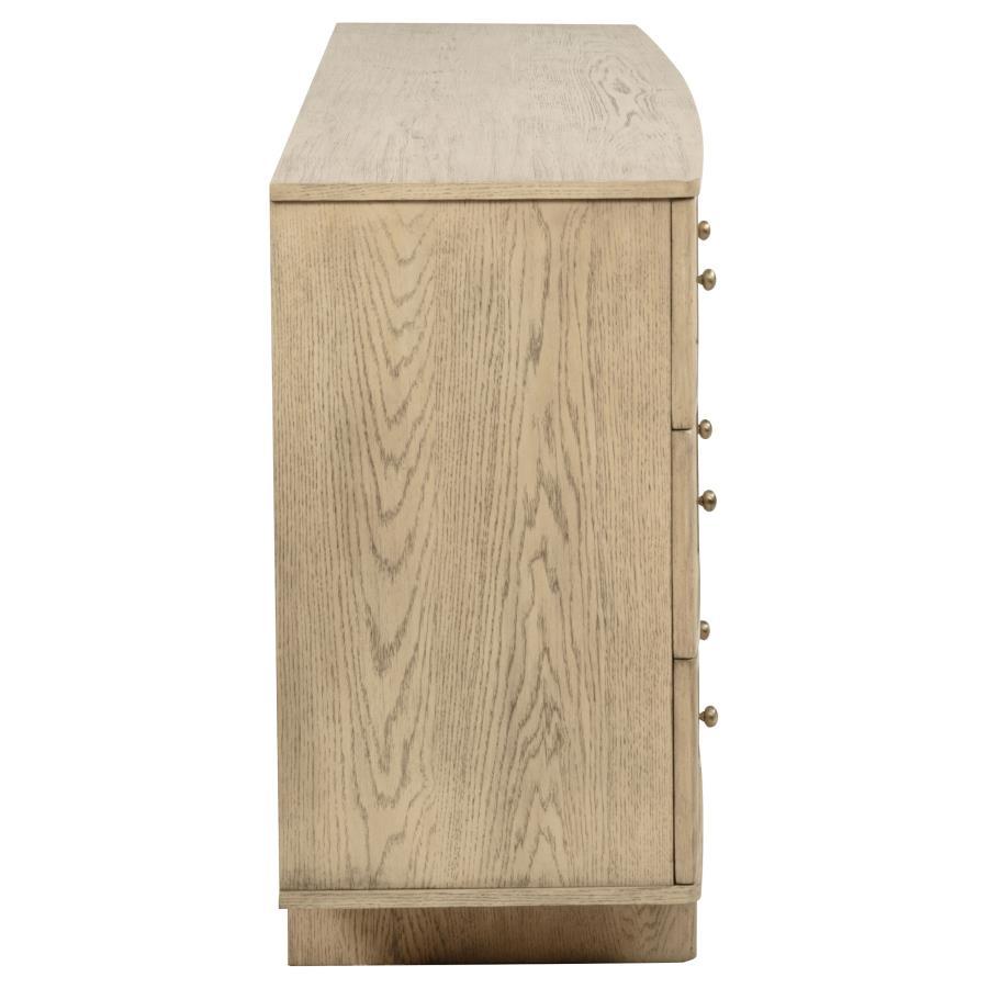 Kailani - 9 - Drawer Dresser Cabinet - Beige Oak Dressers modern furniture Contempo Furniture
