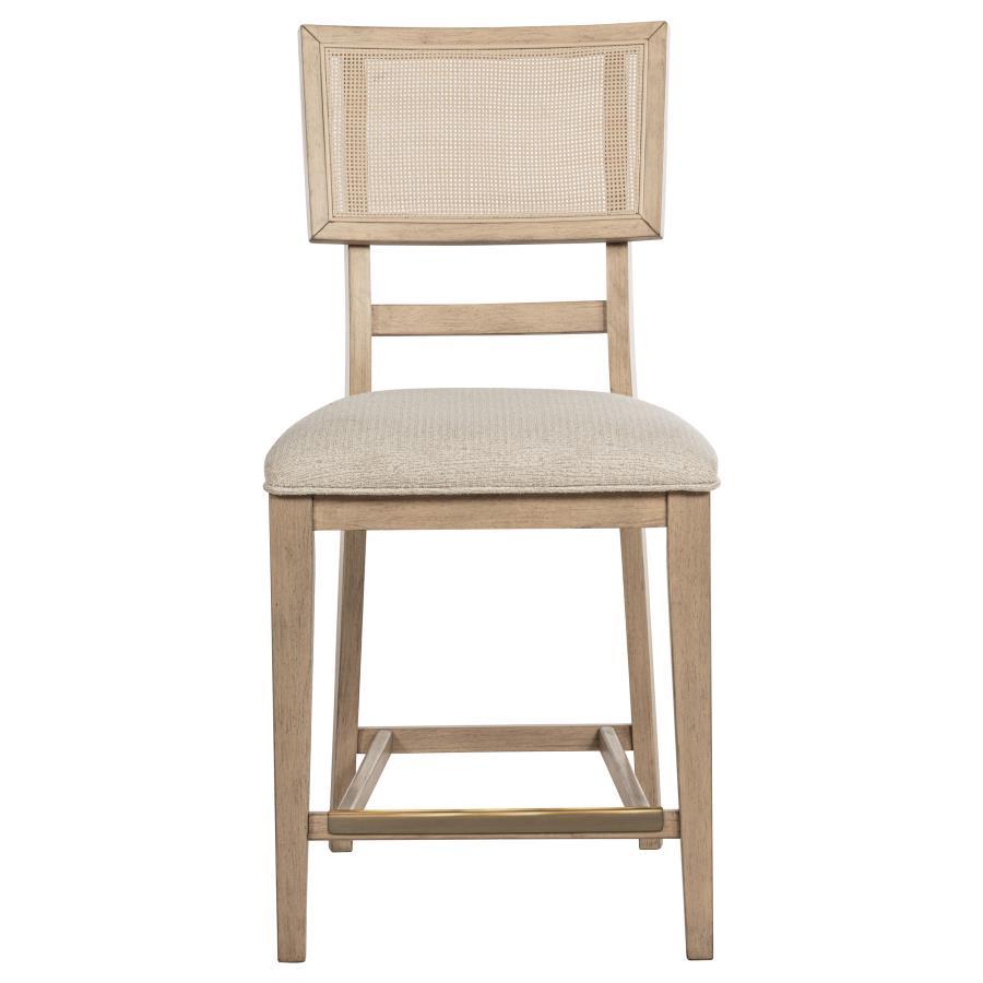 Kailani - Radio Weave Cane Counter Dining Side Chair (Set of 2) - Beige Oak Chair Set modern furniture Contempo Furniture