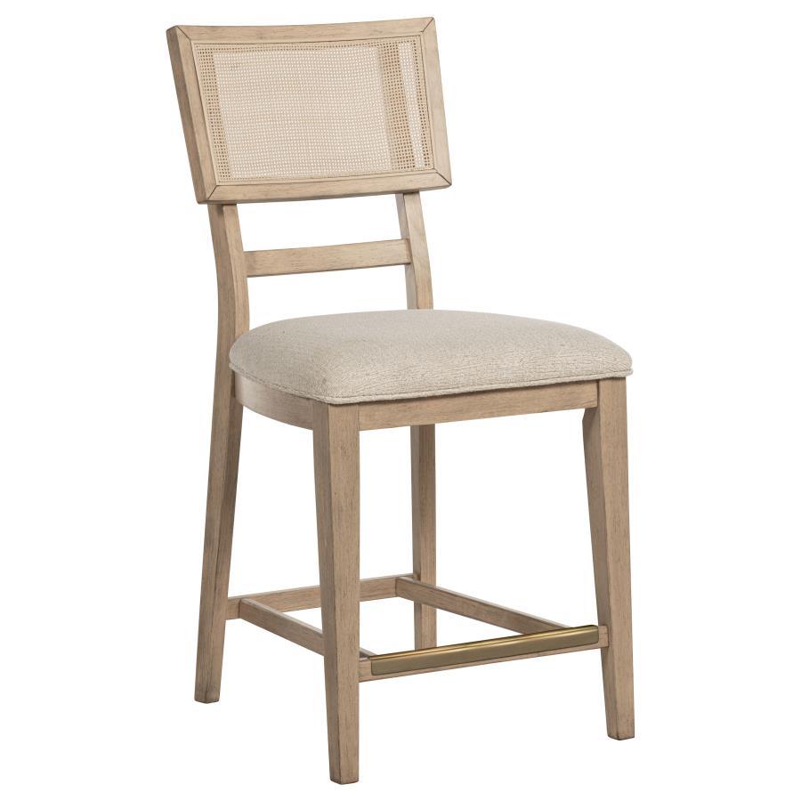 Kailani - Radio Weave Cane Counter Dining Side Chair (Set of 2) - Beige Oak Chair Set modern furniture Contempo Furniture