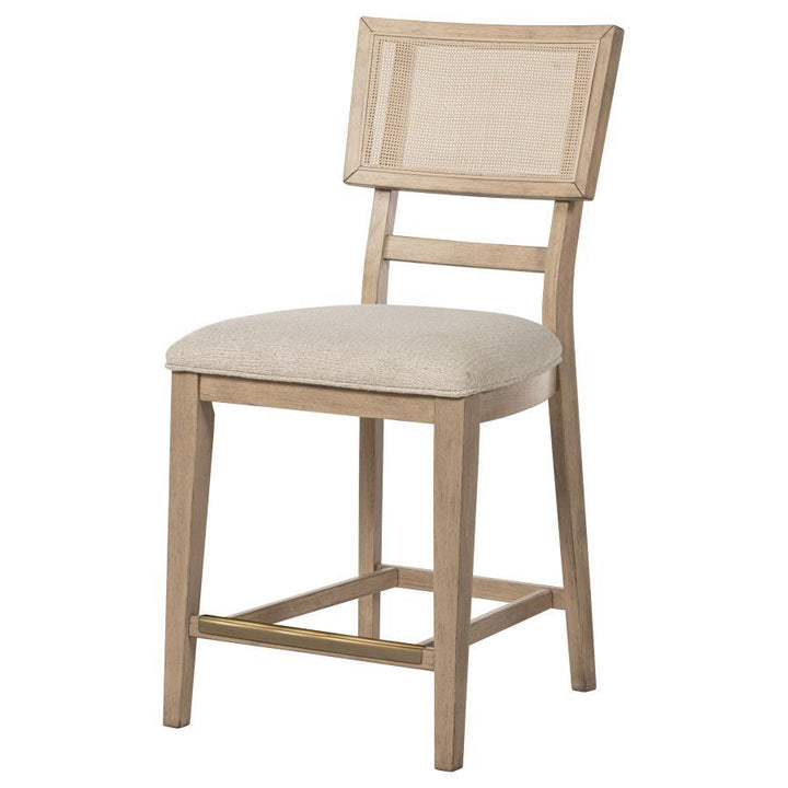 Kailani - Radio Weave Cane Counter Dining Side Chair (Set of 2) - Beige Oak Chair Set modern furniture Contempo Furniture