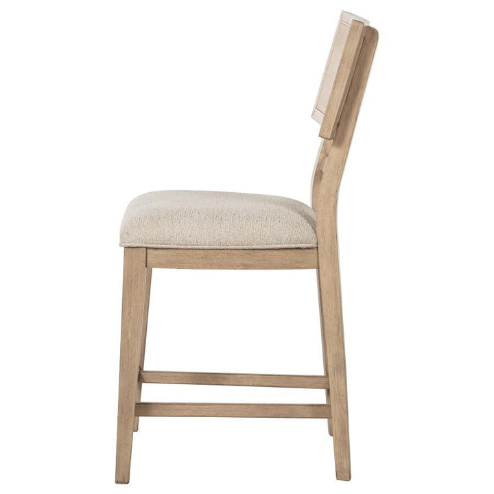 Kailani - Radio Weave Cane Counter Dining Side Chair (Set of 2) - Beige Oak Chair Set modern furniture Contempo Furniture