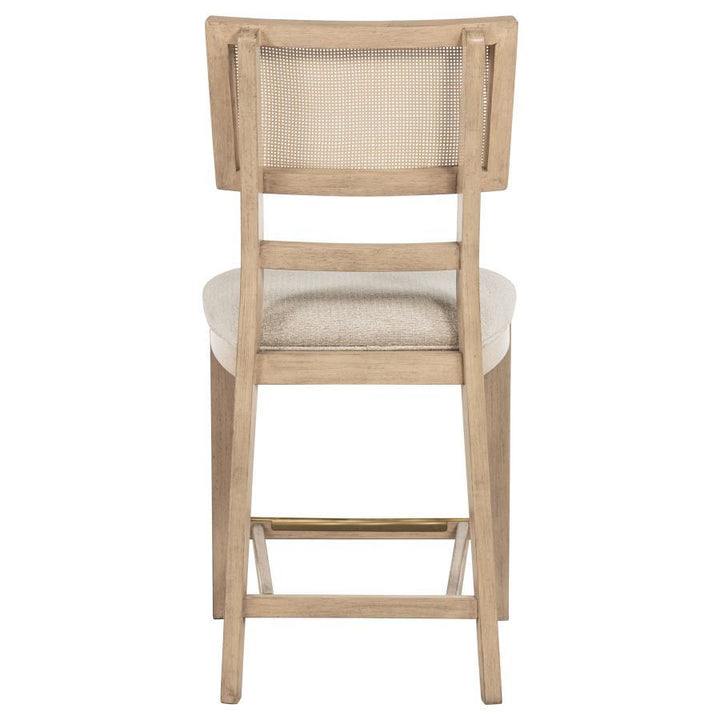 Kailani - Radio Weave Cane Counter Dining Side Chair (Set of 2) - Beige Oak Chair Set modern furniture Contempo Furniture