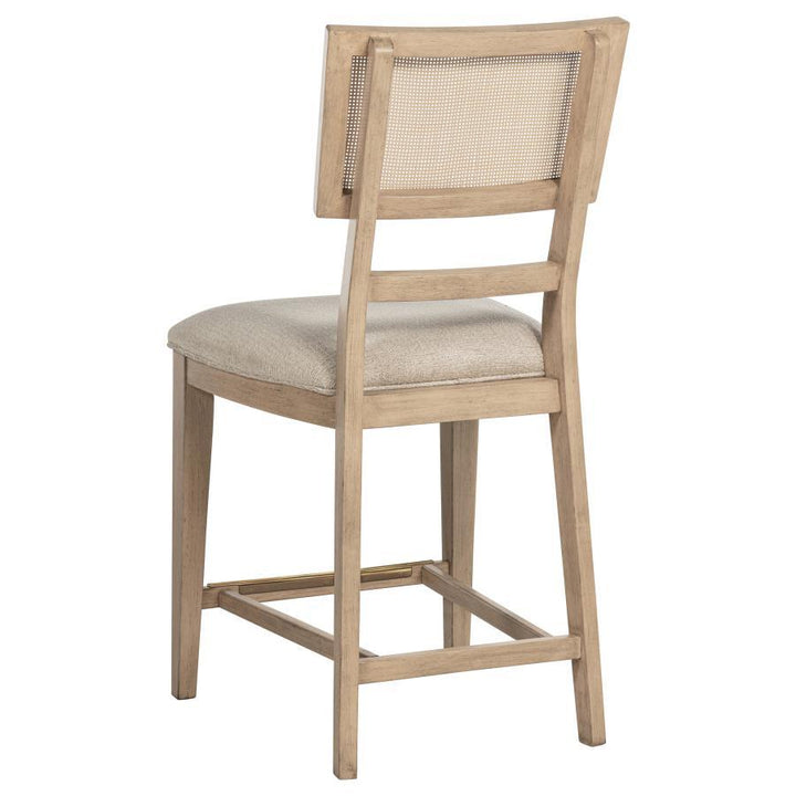 Kailani - Radio Weave Cane Counter Dining Side Chair (Set of 2) - Beige Oak Chair Set modern furniture Contempo Furniture