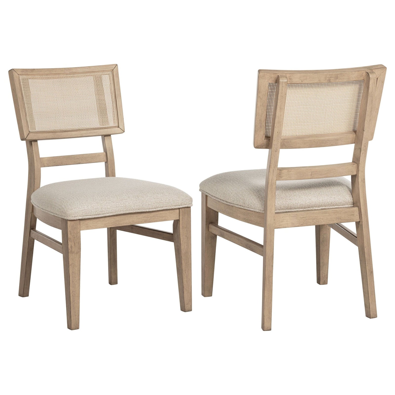 Kailani - Radio Weave Cane Dining Side Chair (Set of 2) - Beige Oak Chair Set modern furniture Contempo Furniture