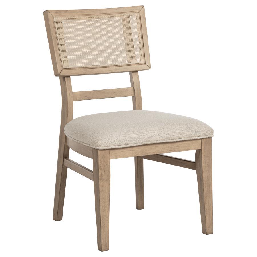 Kailani - Radio Weave Cane Dining Side Chair (Set of 2) - Beige Oak Chair Set modern furniture Contempo Furniture