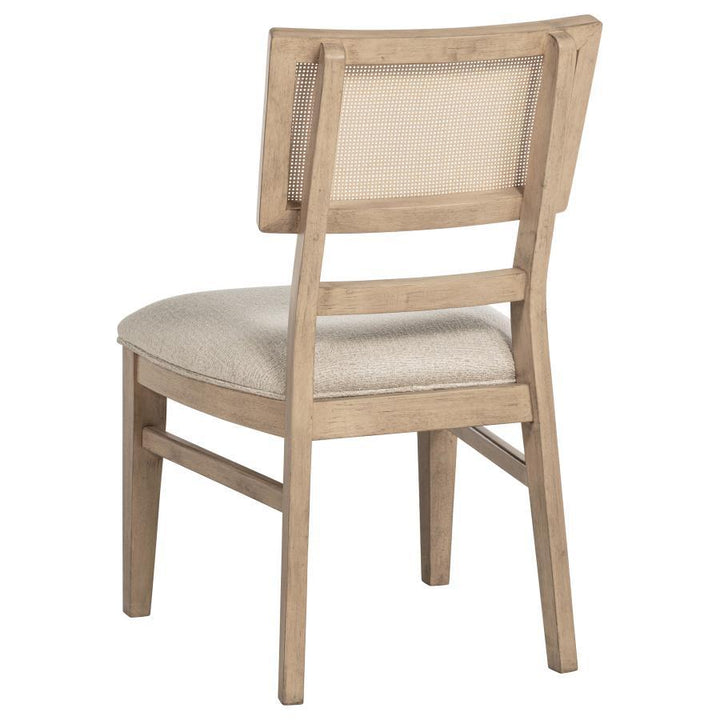 Kailani - Radio Weave Cane Dining Side Chair (Set of 2) - Beige Oak Chair Set modern furniture Contempo Furniture