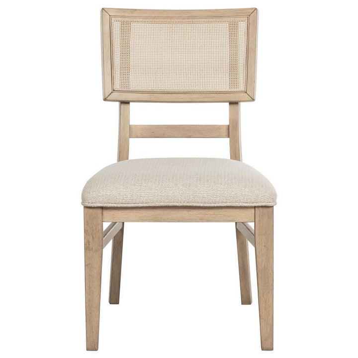 Kailani - Radio Weave Cane Dining Side Chair (Set of 2) - Beige Oak Chair Set modern furniture Contempo Furniture