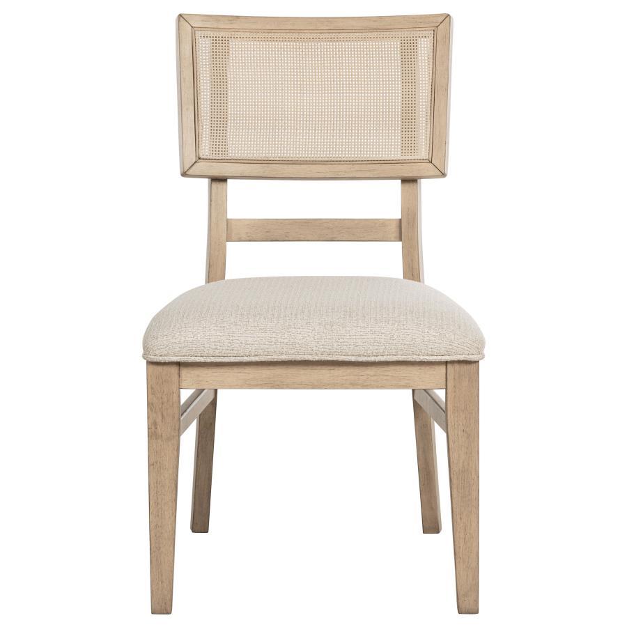 Kailani - Radio Weave Cane Dining Side Chair (Set of 2) - Beige Oak Chair Set modern furniture Contempo Furniture