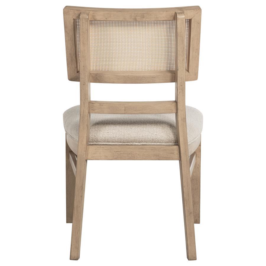 Kailani - Radio Weave Cane Dining Side Chair (Set of 2) - Beige Oak Chair Set modern furniture Contempo Furniture
