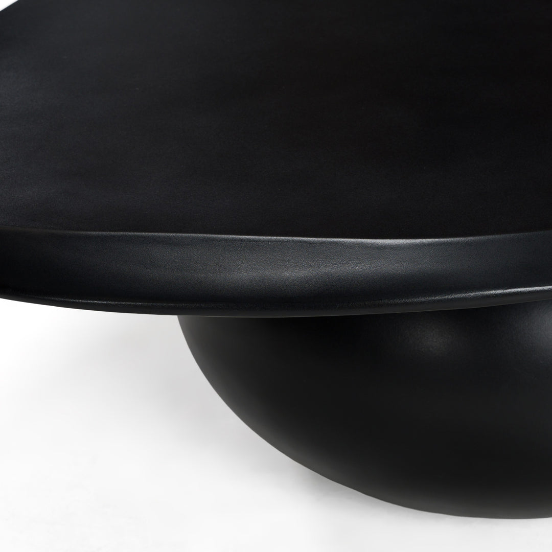 Kalvin - Modern Black Concrete Nesting Coffee Table Set