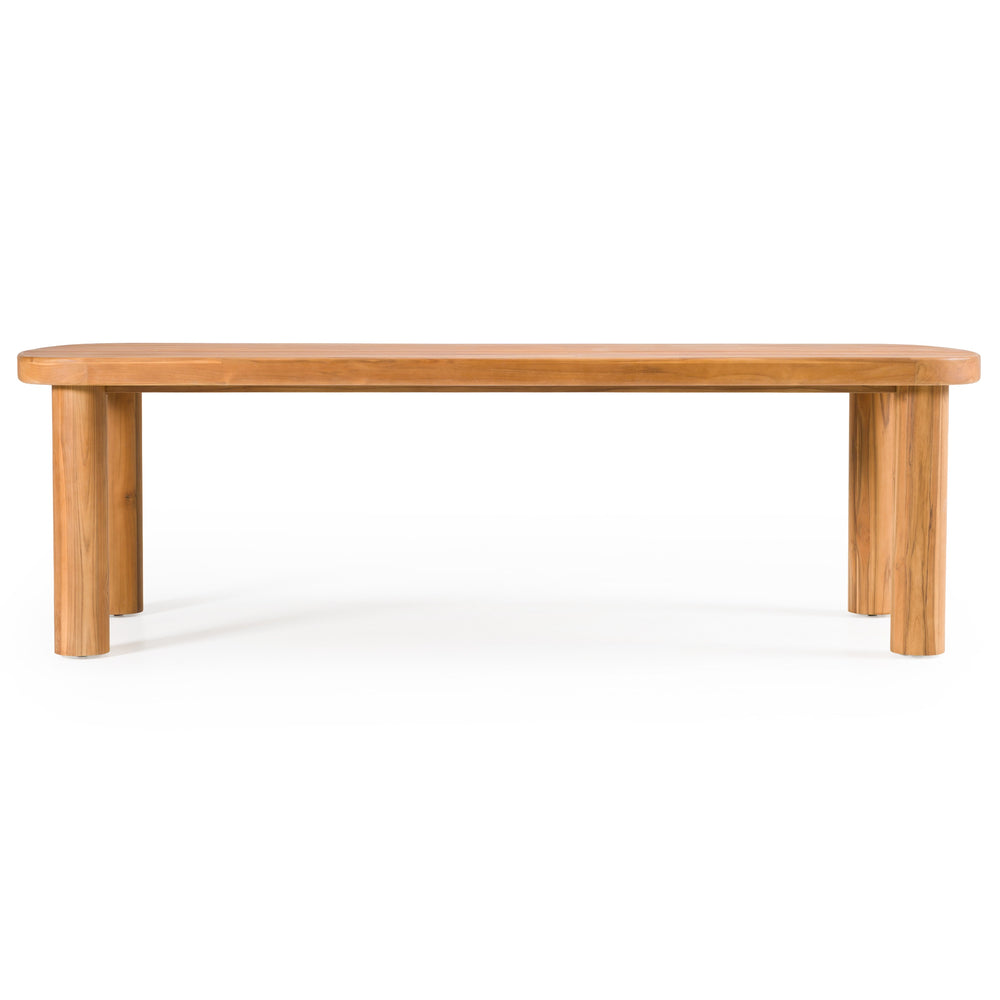 Kamari - Outdoor Natural Teak Dining Table - View 2