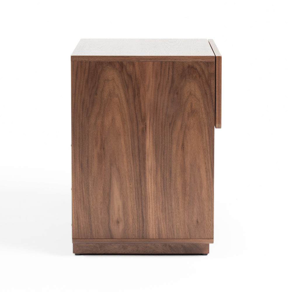 Kamela- Modern Walnut Nightstand - View 5
