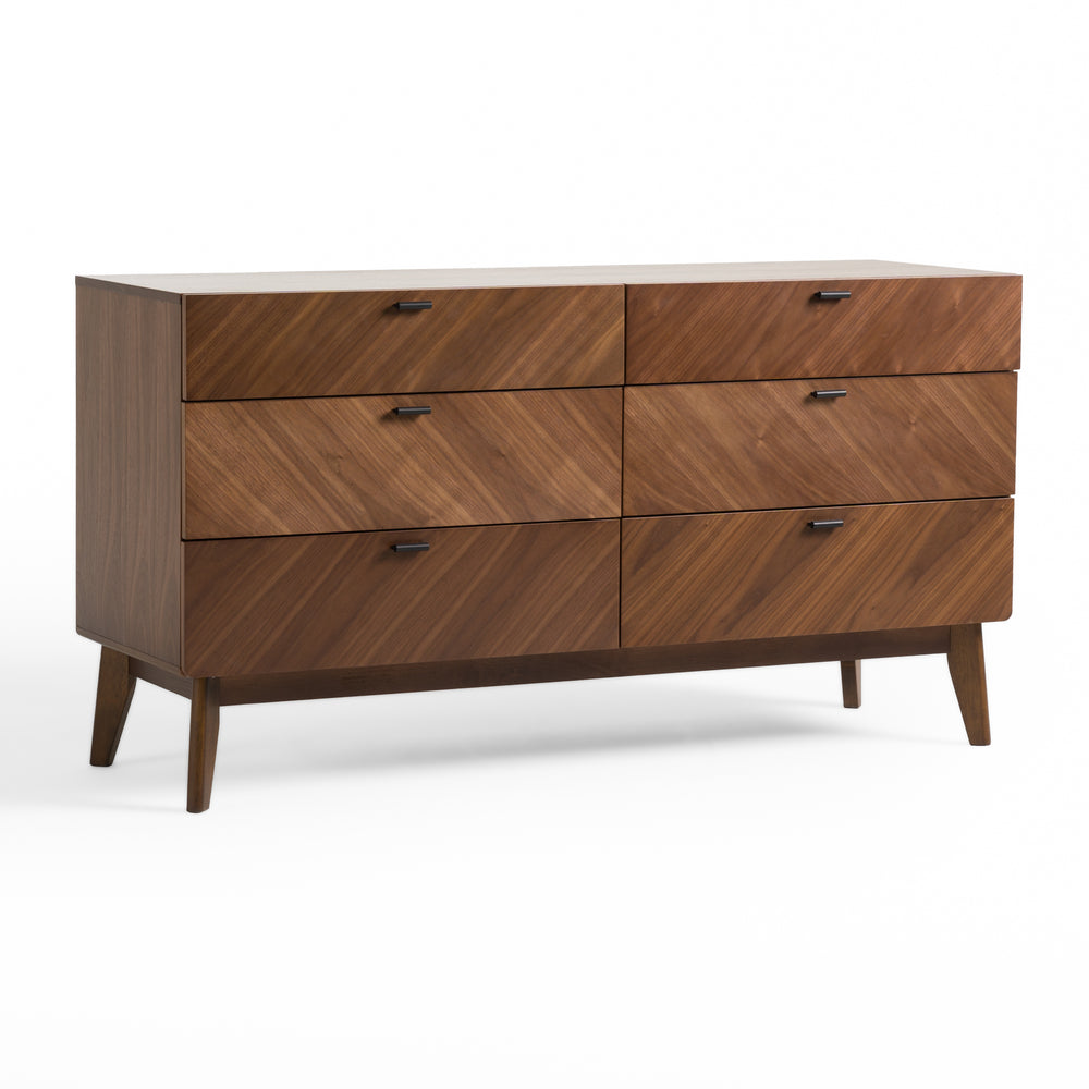 Kamela- Modern Walnut Dresser - View 2
