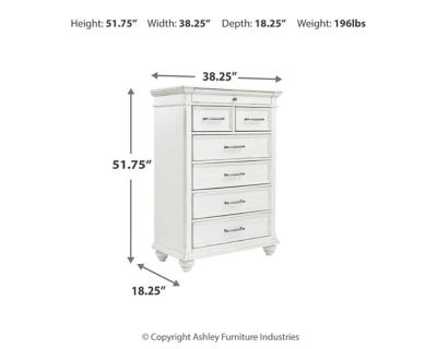 Kanwyn Chest of Drawers - White Accent Chest modern furniture Contempo Furniture