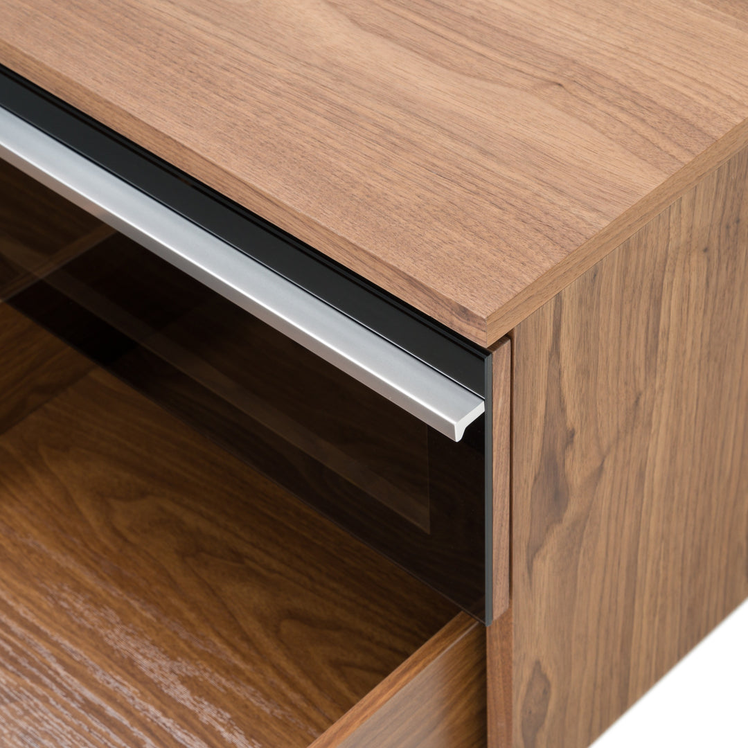 Karlstad - Modern White + Walnut TV Stand