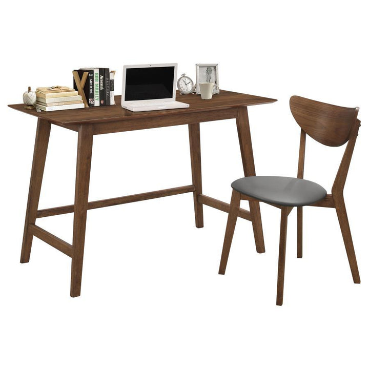 Karri - 2 Piece Home Office Computer Desk And Chair Set - Walnut 2 - Piece Home Office Set modern furniture Contempo Furniture