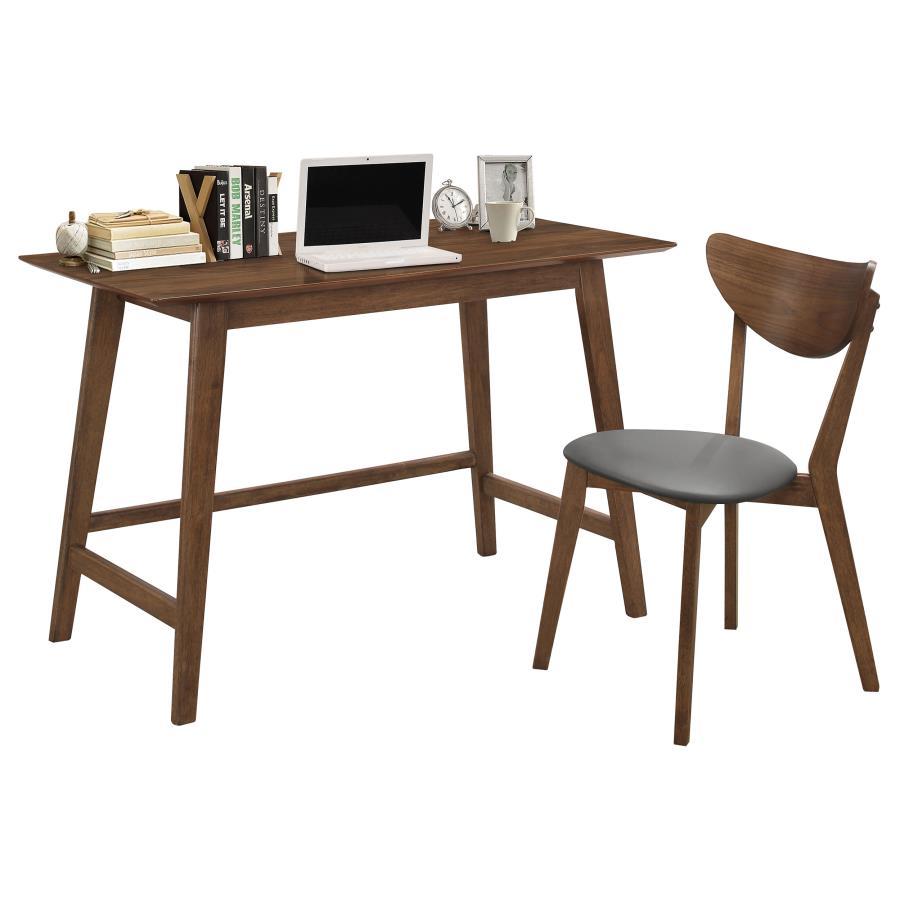 Karri - 2 Piece Home Office Computer Desk And Chair Set - Walnut 2 - Piece Home Office Set modern furniture Contempo Furniture