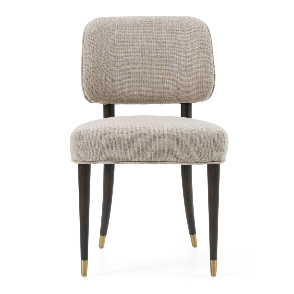 Kathy - Modern Beige Fabric + Oak Dining Chair (Set of 2)