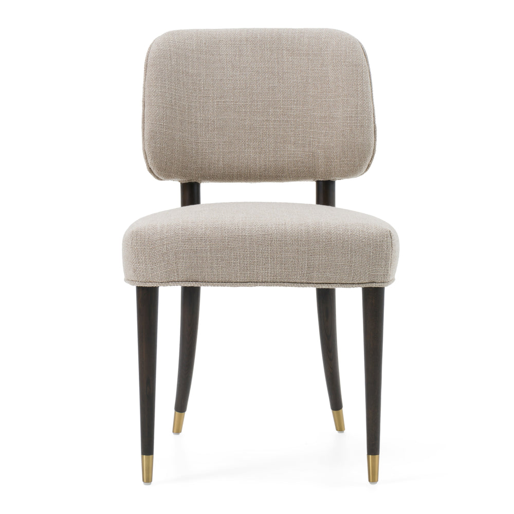 Kathy - Modern Beige Fabric + Oak Dining Chair (Set of 2)