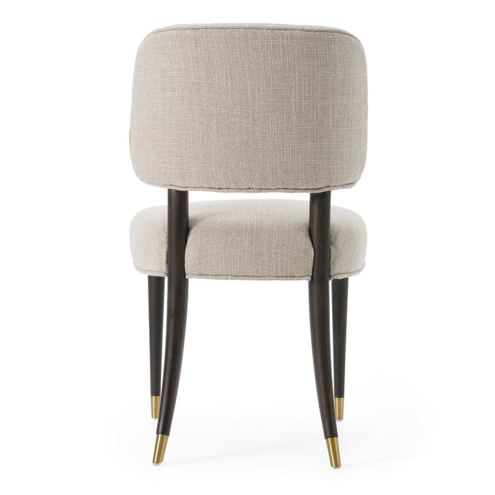 Kathy - Modern Beige Fabric + Oak Dining Chair (Set of 2)