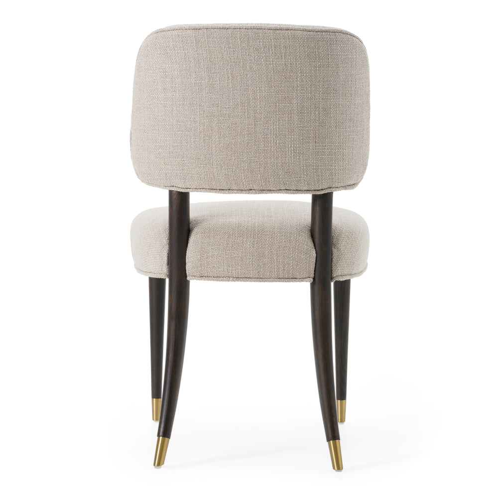 Kathy - Modern Beige Fabric + Oak Dining Chair (Set of 2)