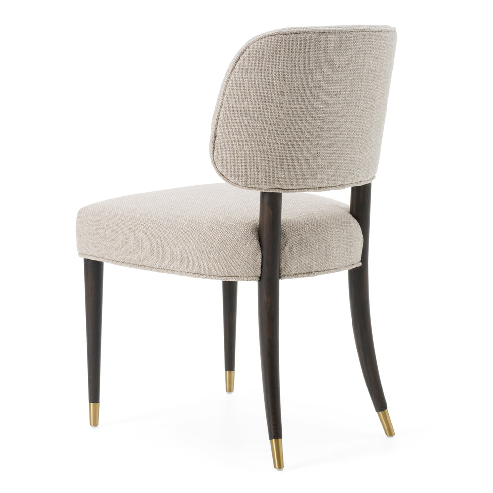Kathy - Modern Beige Fabric + Oak Dining Chair (Set of 2)