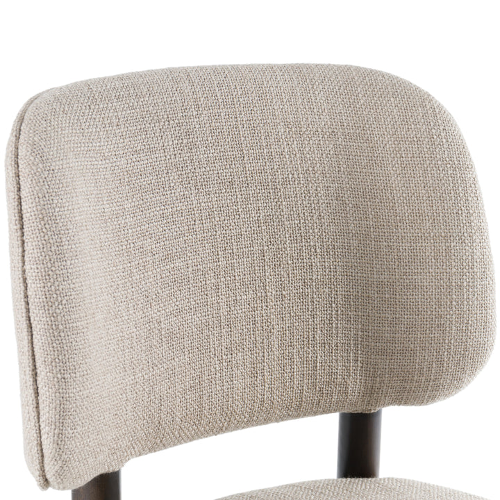 Kathy - Modern Beige Fabric + Oak Dining Chair (Set of 2)