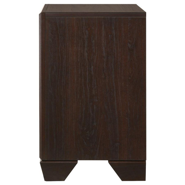 Kauffman - 2 - Drawer Nightstand - Dark Cocoa Accent Nightstand modern furniture Contempo Furniture